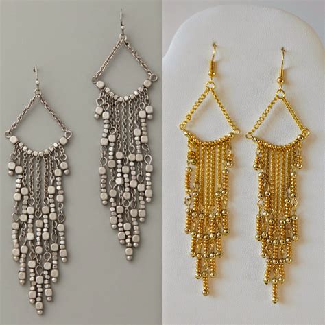 diy chanel earrings|unique chandelier earrings.